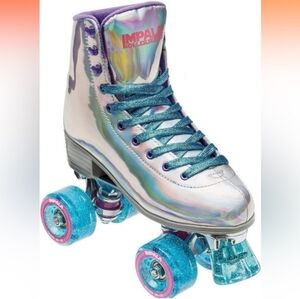❤️NIB!!❤️ IMPALA HOLOGRAPHIC QUAD ROLLER SKATES Hologram Womens Size 6 Oilslick
